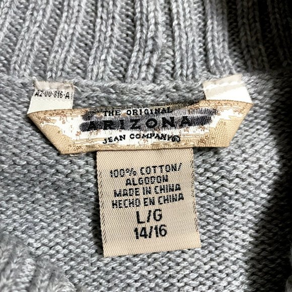 Arizona Jean Company Girl's Gray Sweater (L14/16) - Picture 6 of 6
